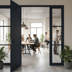 Premium 3 Panel Offset French Doors with Demi Panel for Modern Design, Multiple Sizes Available