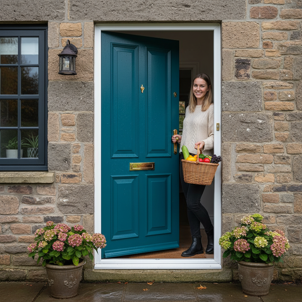 Premium Custom Made Victorian External Door in Solid Hardwood with RAL Colour Options and 10-Year Warranty