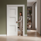 Premium White Primed Internal Pocket Door Set with Modern Design for Space-Saving Solutions - Image 2