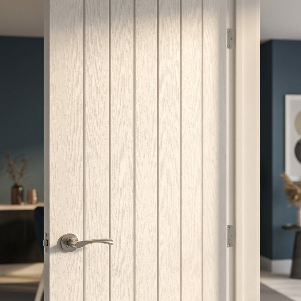 Internal White Cottage Door Fully Finished with Standard Core - detail view