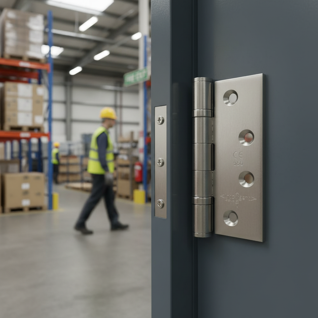 Professional 100mm Fire Rated Ball Bearing Butt Hinge - Satin Stainless Steel Finish for Enhanced Durability - Image 2