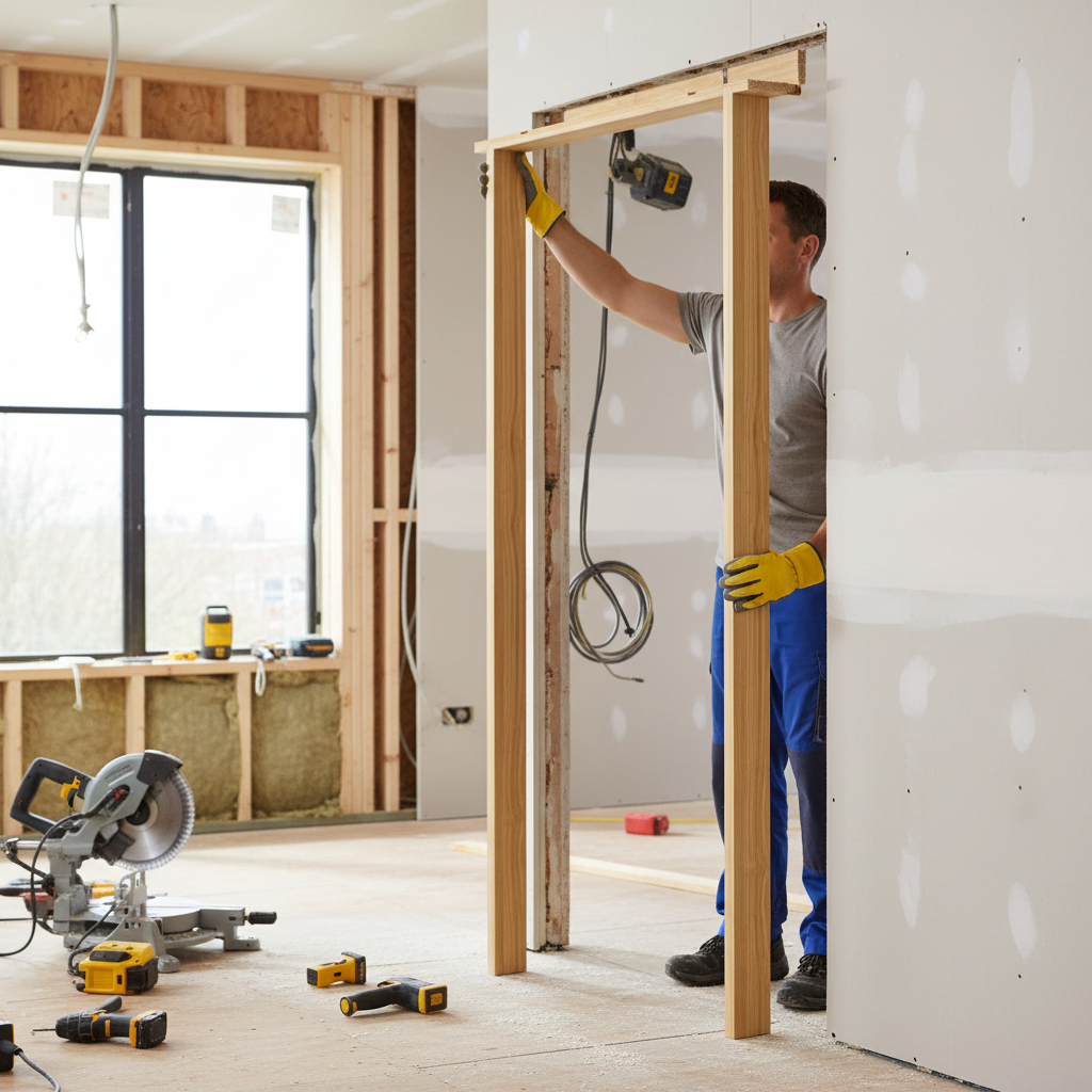 Professional 133mm Unfinished Softwood Door Lining Set - Durable Clear Pine with Adjustable Lengths for Doors up to 2100mm
