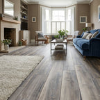 12mm Thick Waterproof Grey Oak Laminate Flooring with 4V Bevel Edge