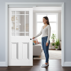 Premium White 9L Pocket Door Set with Galvanised Steel Frame and Adjustable Jamb Options for Timeless Home Elegance