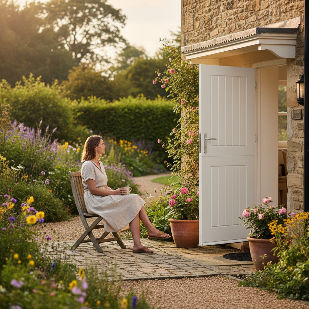 Premium External White Painted Composite Stable Door with Customization Options and Lifetime Guarantee