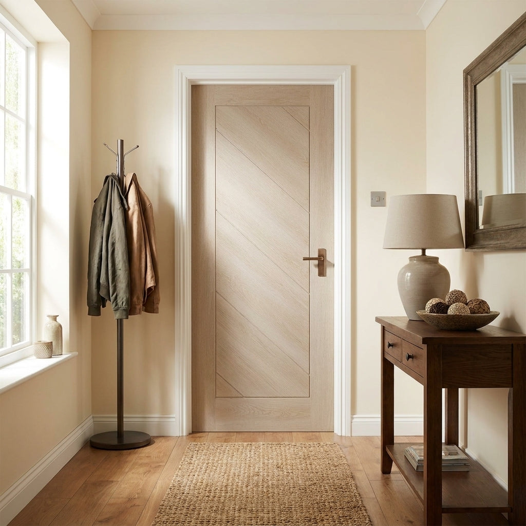 FD30 Fire Door Internal Laminate Stockholm Fully Finished Ivory with Solid Core