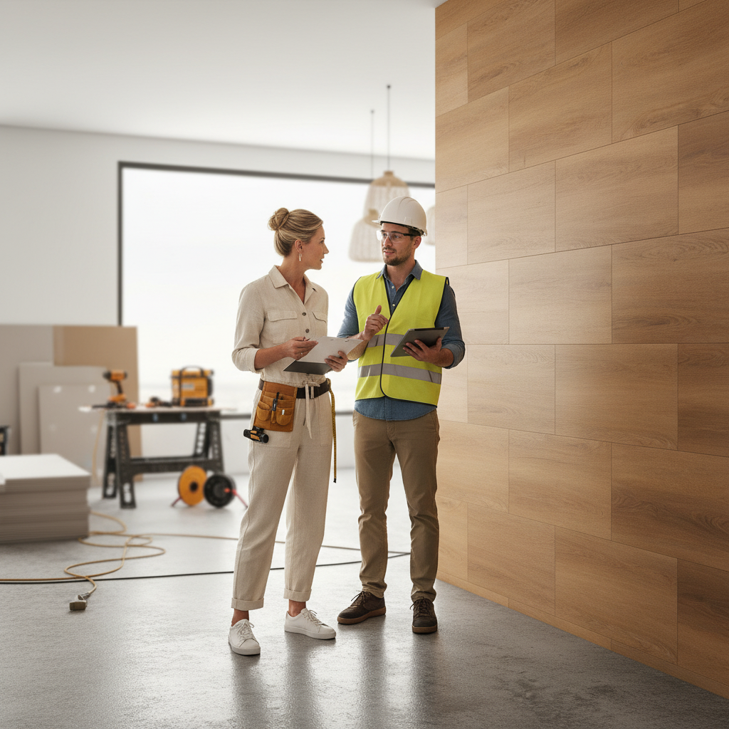 Premium Luxe Vision SPC 4mm UV Resistant Coating Wall Panelling - Oak Effect Panels for Sophisticated Interior Design