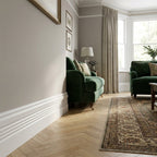 White Ribbed Base Moulding 2400mm x 91mm x 14mm