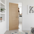 Premium Fully Finished Oak Internal Fire Door with Solid Core and 30 Minutes Fire Rating, Custom Sizes Available