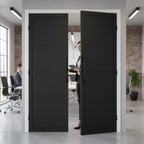 Premium Custom Made Industrial Style Door Pair with High-End Black Finish and Durable Hardware Options