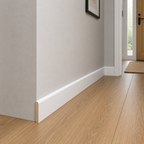 White Round Pencil Laminate Skirting Board - 2.4m Length