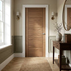 Internal Oak FD30 Fire Door, Unfinished, Parma 5 Panel Design