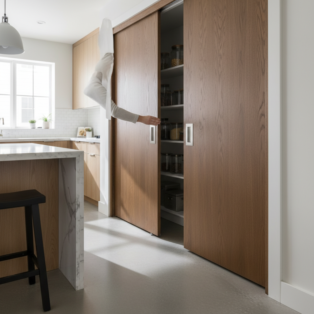 Premium Low Profile Rectangular Flush Pull for Sliding Doors - Satin & Bright Stainless Steel Finish