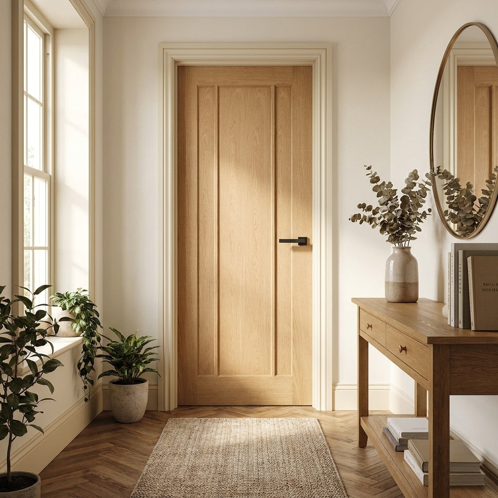 FD30 Fire Rated Oak Internal Door Made-to-Measure Unfinished