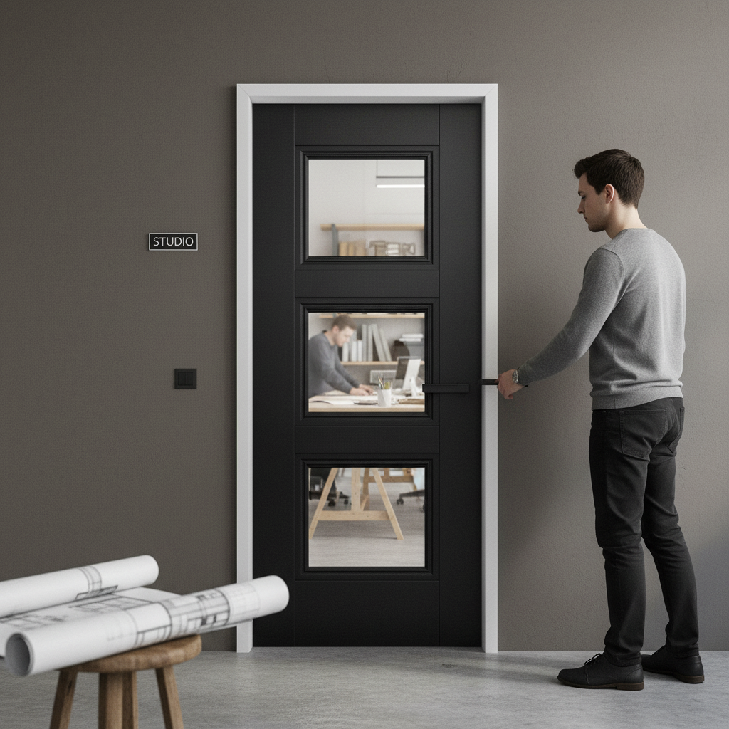 Premium Internal Fully Finished Elegance 3 Light Clear Glass Door - Ready to Hang, Trimmable Design