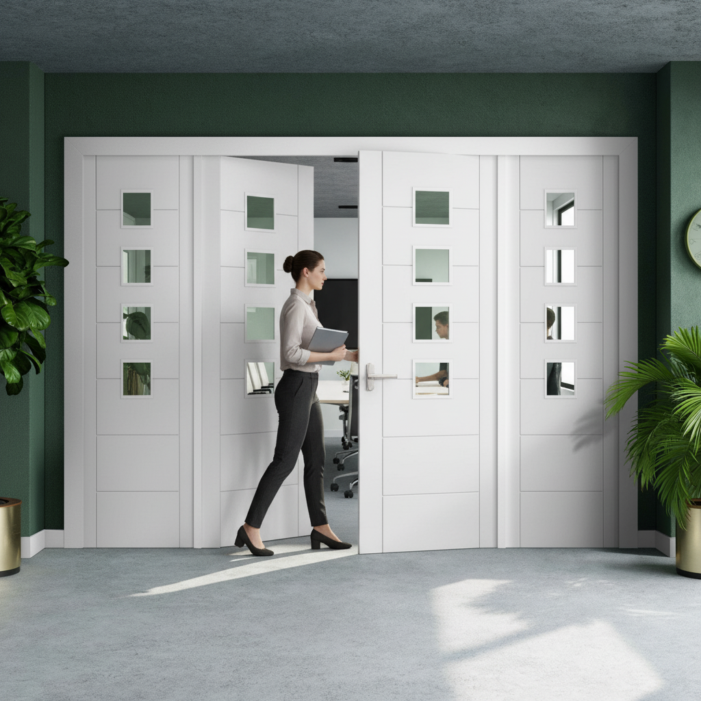 Premium Internal Clear Glass Sidelight Room Divider Set with Modern Design and Easy Installation