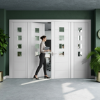 Premium Internal Clear Glass Sidelight Room Divider Set with Modern Design and Easy Installation