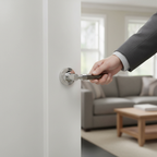 Premium Dakota Round Lever Door Handle with Two-Tone Finish for Modern Interiors - Image 2