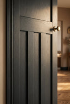 FD30 Fire Door Black Internal Fully Finished with Solid Engineered Core - detail view