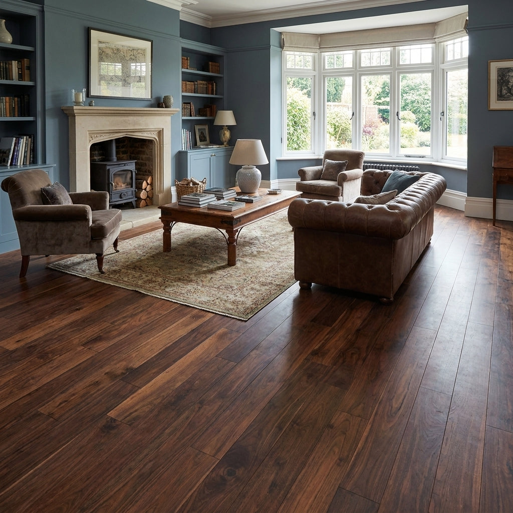 10mm Handscraped Red River Hickory Moisture Resistant Laminate Flooring