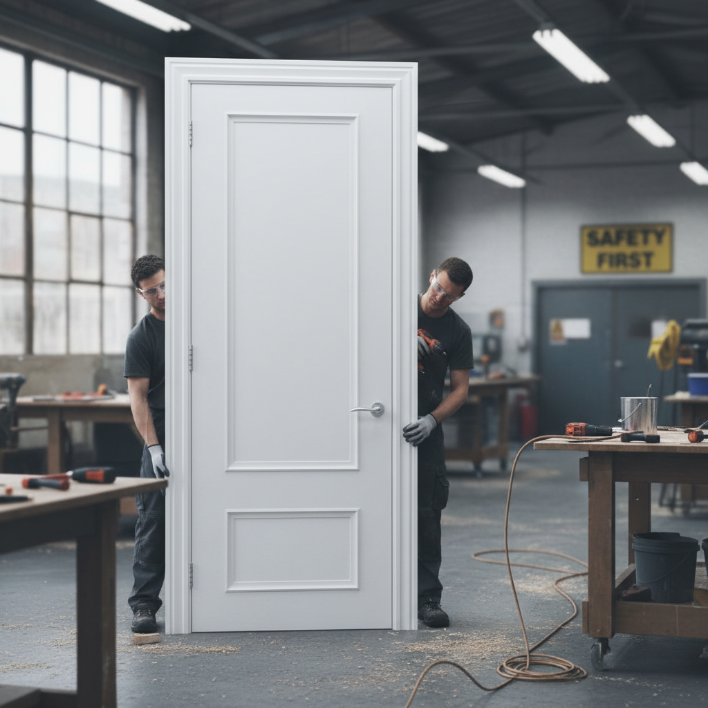 Premium White Primed Fire Door with 30 Minutes Fire Resistance and Solid High-Density Core