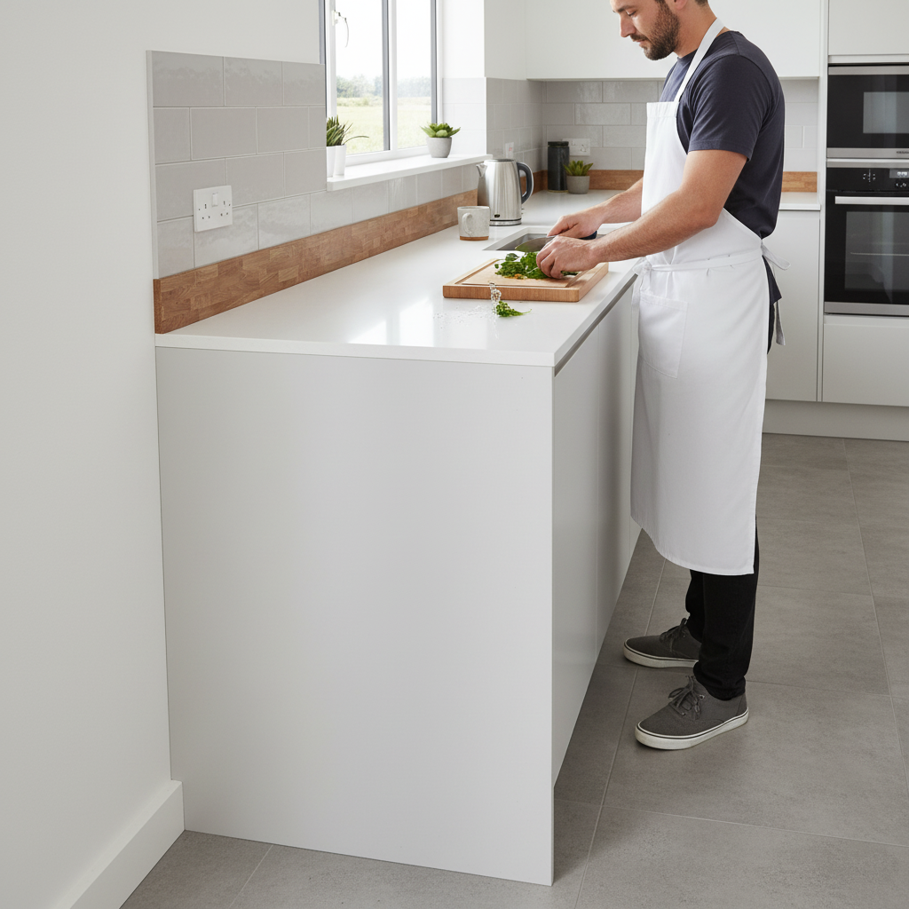 Premium Square Edge Oak Upstand 3000mm - Durable Laminate with Elegant Oak Effect for Modern Kitchens - Image 2
