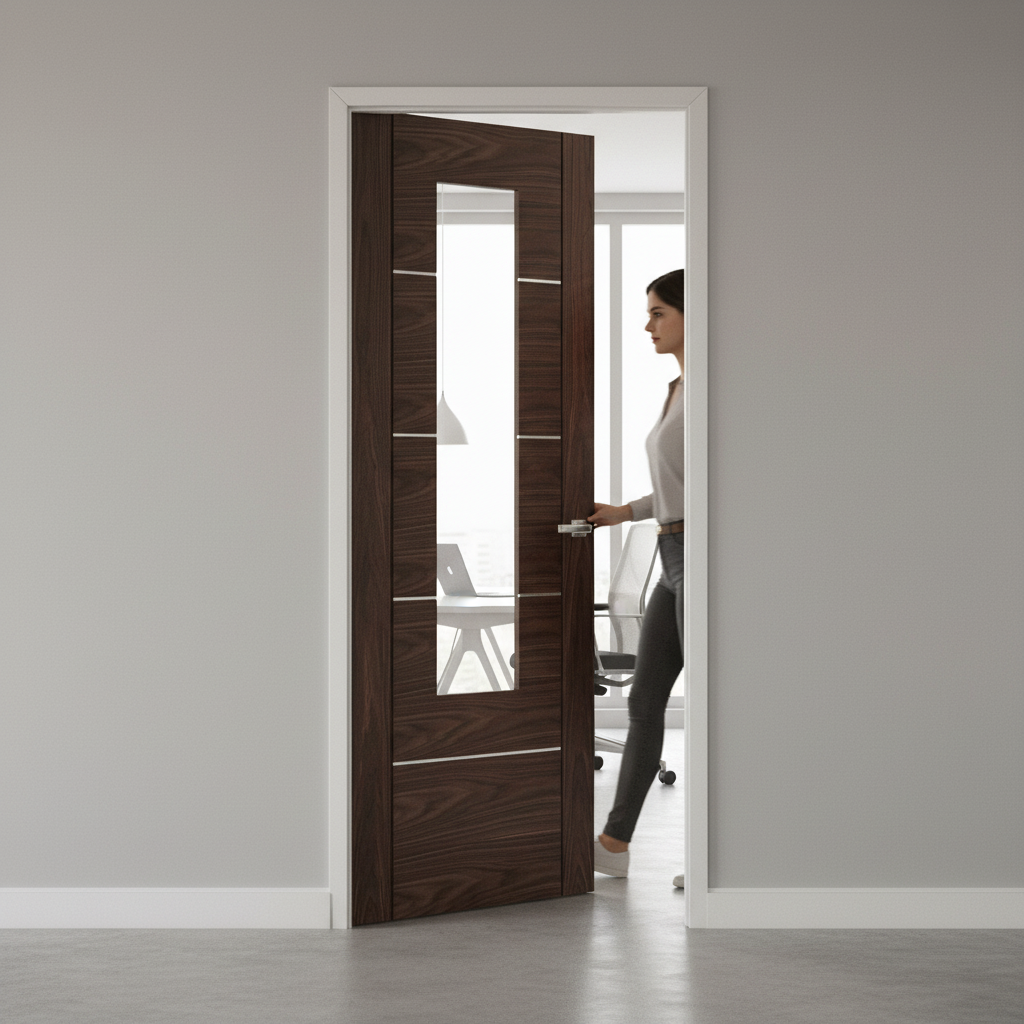 Premium Internal Fully Finished Venice 1 Light Clear Glass Made-to-Measure Door for Custom Interiors - Image 2