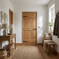 Solid Rustic Oak Internal Door, Unfinished, 3 Ledged Design