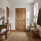 Solid Rustic Oak Internal Door, Unfinished, 3 Ledged Design