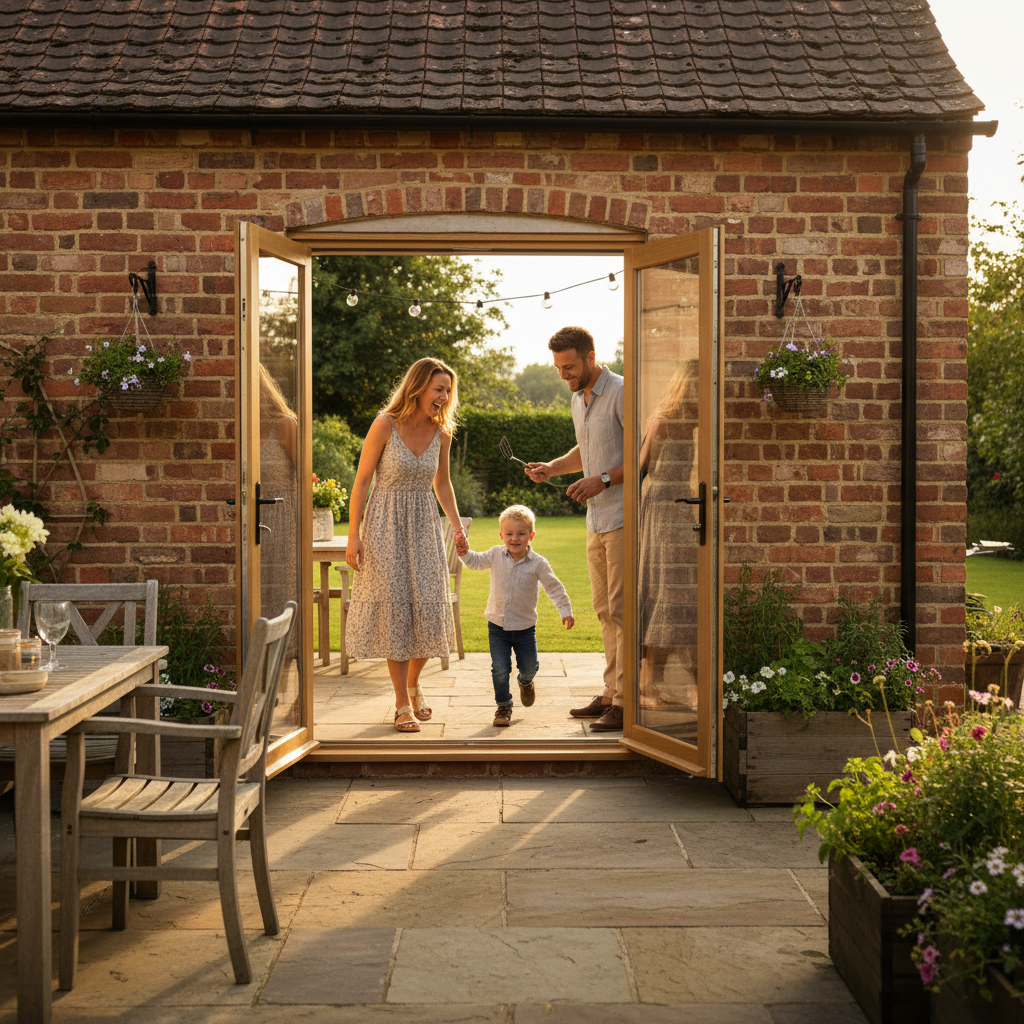 Premium 4ft Slimline External French Door Set with Double-Glazed Units and High Security Features