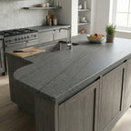 Rounded Edge Silver Granite Laminate Worktop 3000mm x 600mm x 38mm