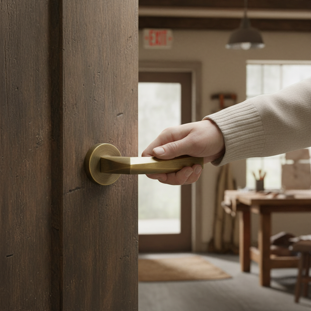 Premium Crystal Lever Door Handle on Round Rose - Stylish and Practical for Residential and Commercial Use, Pack of 2