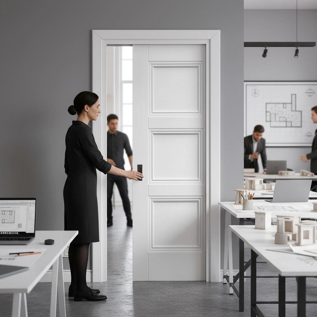 Premium White Primed Internal Pocket Door Set with Modern Design for Space-Saving Solutions