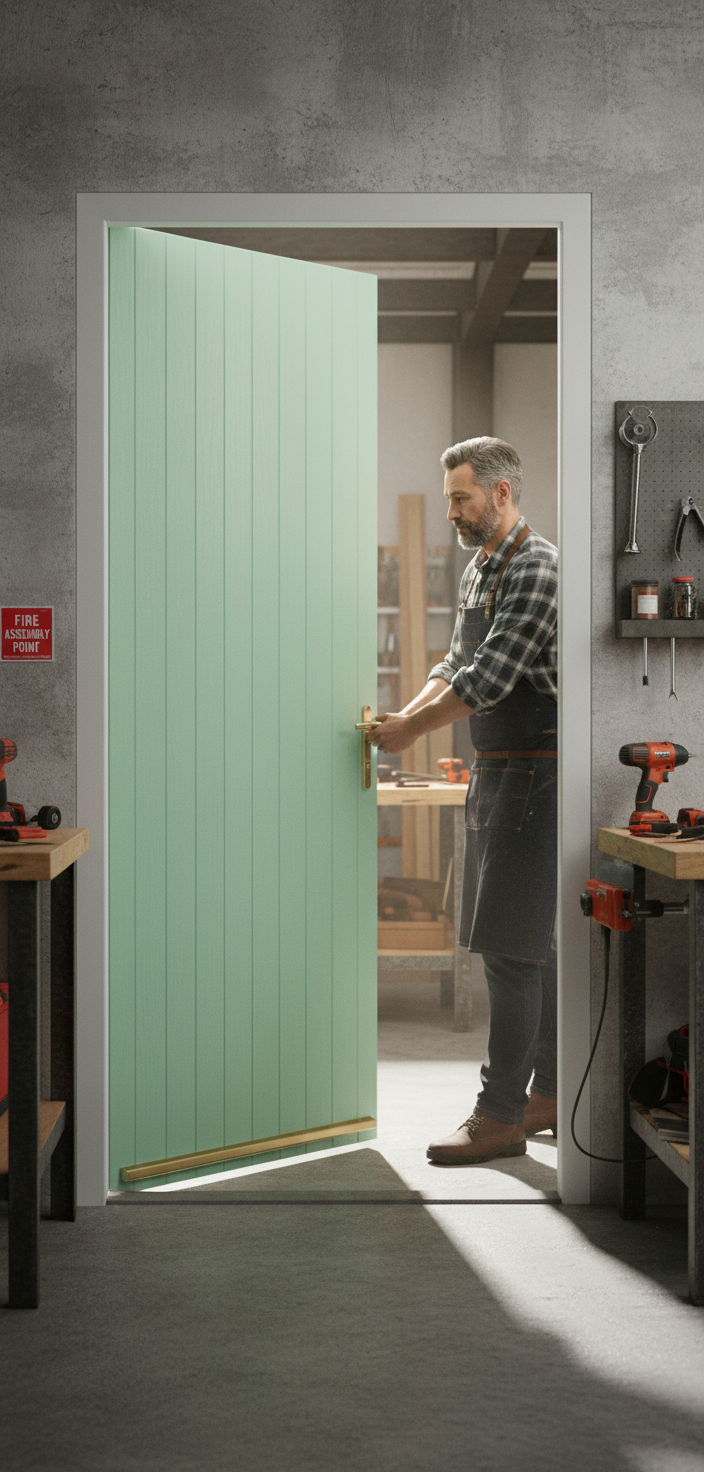 Premium Tongue and Groove External Fire Door Set with 30-Minute Fire Resistance and Secure Options