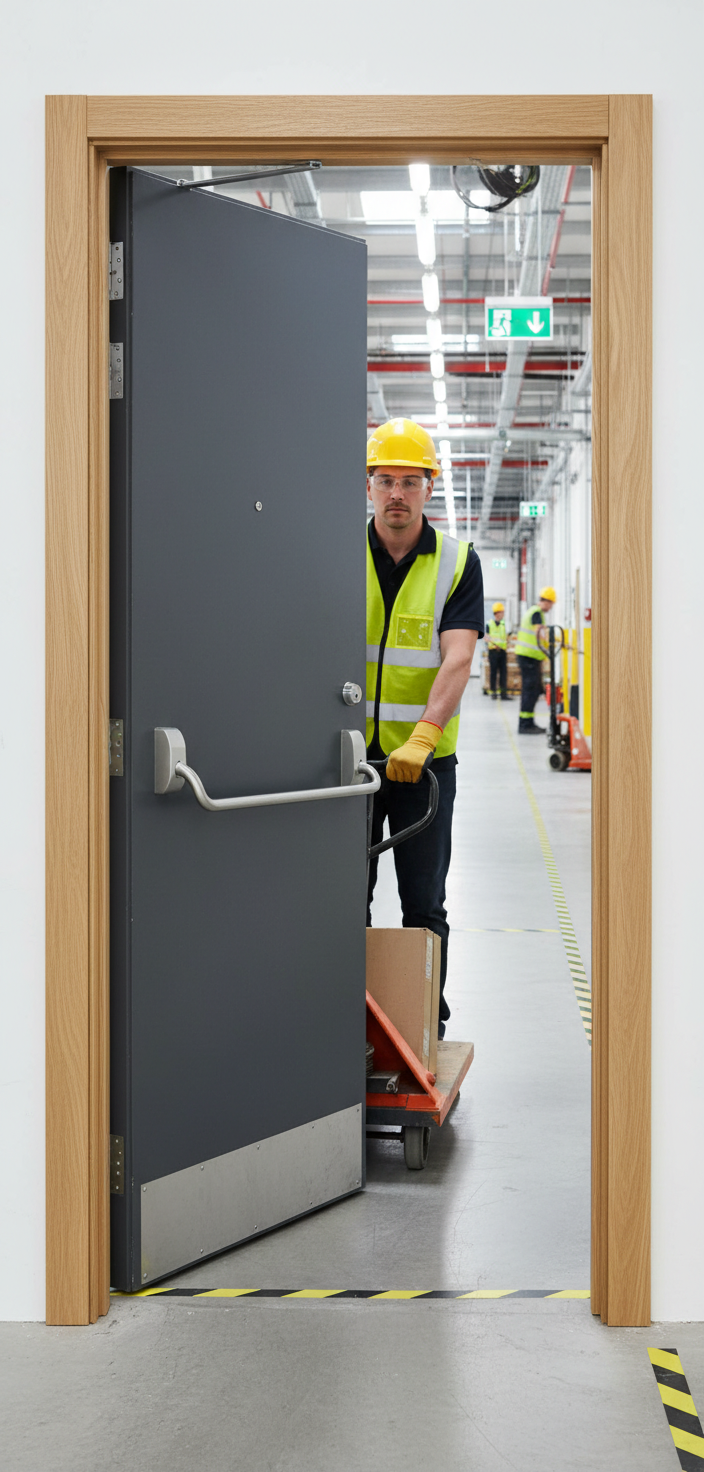 Premium Unfinished Oak Type FD30 Fire Door Casing with Pre-Grooved Intumescents and Adjustable Widths