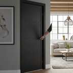 Premium Four-Panel Internal Door with Dark Charcoal Finish, Solid Engineered Core, and Ready-to-Install Design for Elegant Interiors