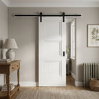 Internal White Primed Sliding Door with Elegance Ripley Design and Solid Core