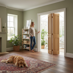 Premium Custom Made Victorian Bifold Door with Raised Panels and Complete Track Kit