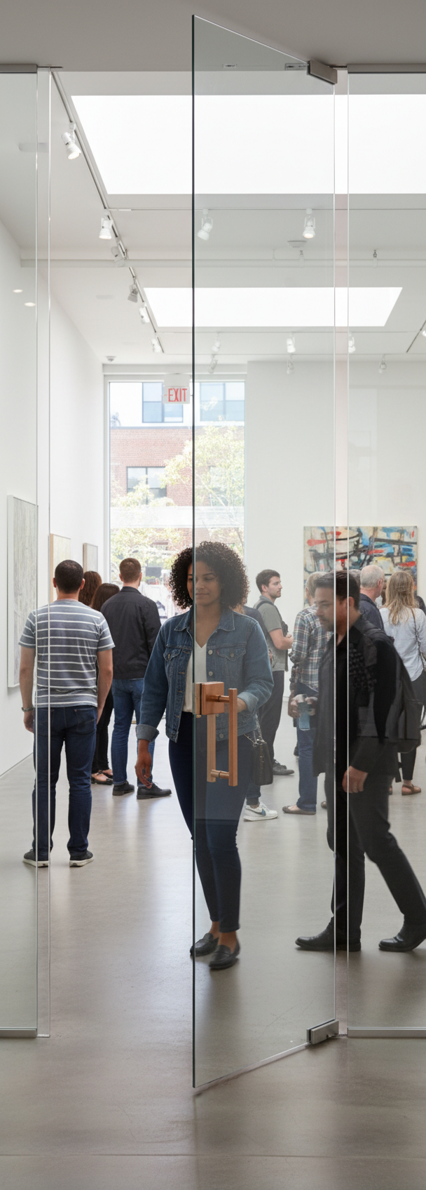 Premium Frameless Satin Glass Door with 100mm Jambs and Glass Ball Handle - Sizes up to 1026mm x 2040mm