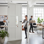 Premium Industrial Style White Door Pair with Solid Framing and Minimalist Design for Modern Interiors