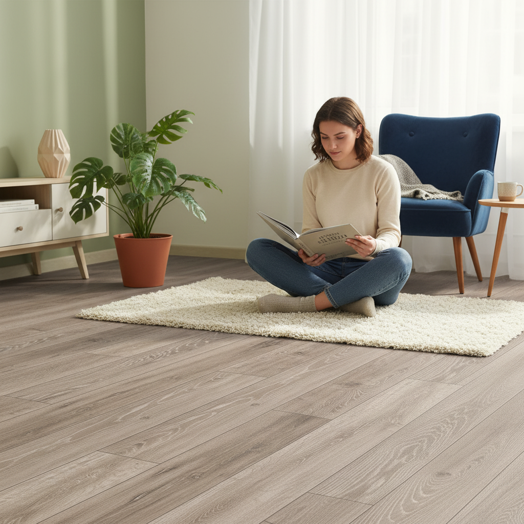 Premium 8mm Laminate Flooring - Water-Resistant, Durable, Ideal for Kitchens and Bathrooms