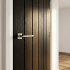 Internal Black Oak Fire Door FD30 Rated, Fully Finished with Solid Engineered Core - detail view