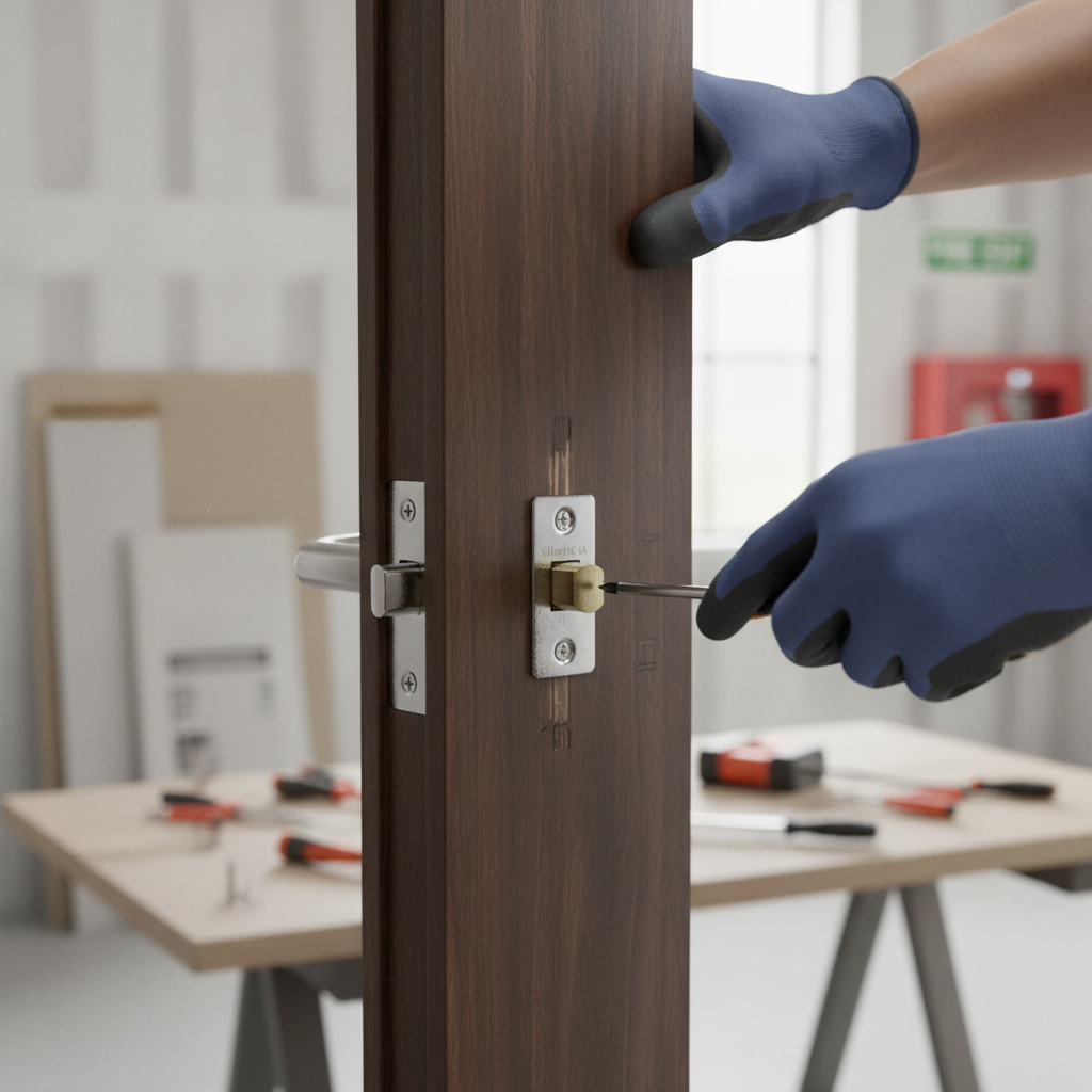 Premium CE13 Fire Rated Bolt Through Tubular Latch 63mm - Polished Chrome Finish for Fire Door Applications