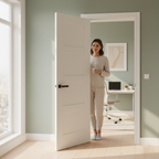Premium Internal Primed Flat Shaker 4 Panel Door with Solid Engineered Core and Custom Size Options - Image 2