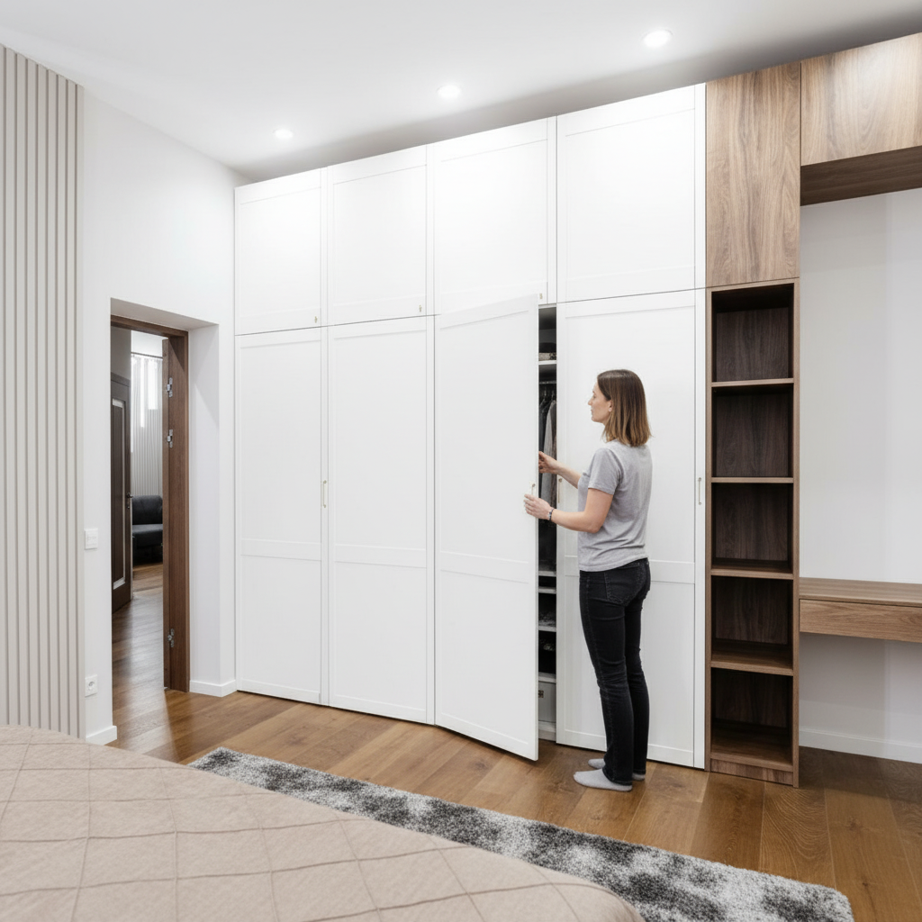 Premium Internal Painted Full-Shaker Wardrobe Cupboard Door with White Finish, Ideal for Modern Interiors - Image 2
