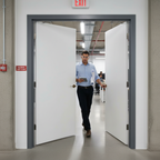 Premium Custom Made Primed White Fire Rated Door Pair - FD30 Certified with Sleek Flush Design and Smooth Finish