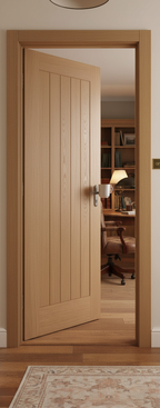 Premium Internal Oak Fire Door FD30 Fully Finished, Versatile Design for Various Interiors