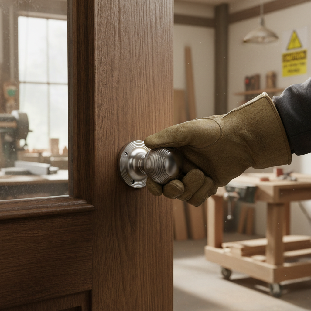 Premium Mortice Door Knob with Reeded Texture and Fire Door Rating for Modern and Traditional Decor