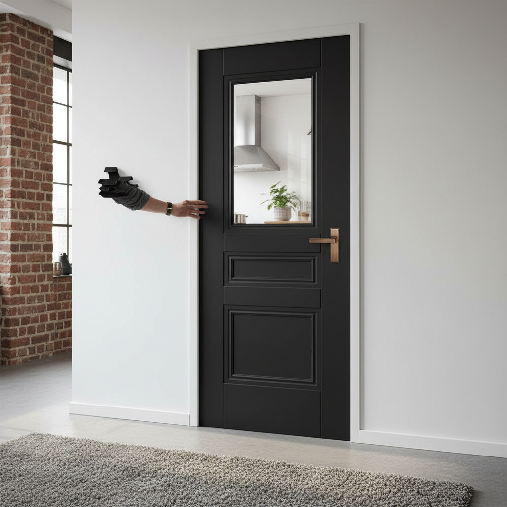 Premium Internal Fully Finished 2 Panel Henley Glazed Door with Clear Glass Pane and Engineered Core Construction