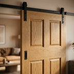 Internal Oak Sliding Door Unfinished Traditional Victorian 4 Panel - detail view